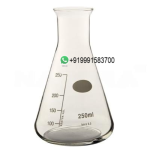 Flask Erlenmeyer narrow neck, graduated for Science Lab