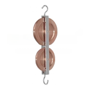 Pulley Double in Line Brass for Physics Lab