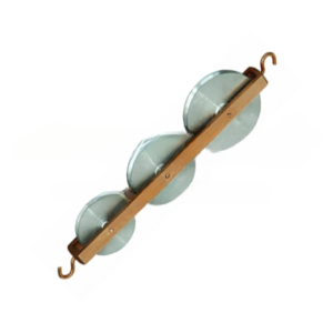 Pulley Triple in Line Metal for Physics Lab