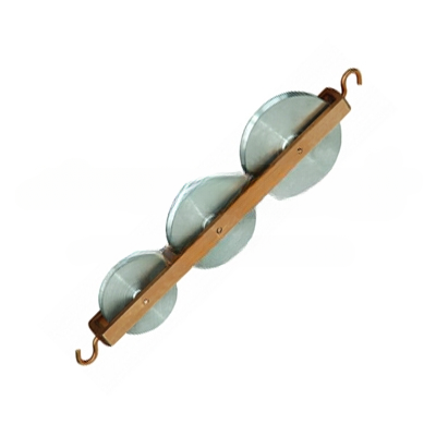 Pulley Triple in Line Metal for Physics Lab