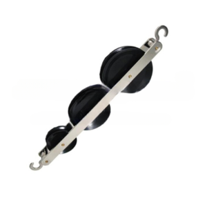 Pulley Triple in Line Plastic for Physics Lab