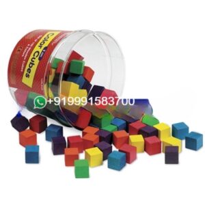 2 cm Wooden Color Cubes for Maths Lab