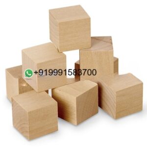 1 Inch Plain Wooden Cubes - Set of 100 for Maths Lab