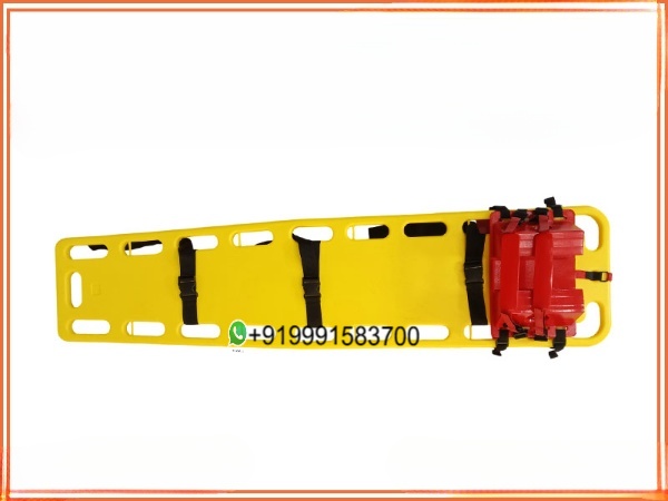 SPINE BOARD ADULT YELLOW WITH HEAD IMMOBILIZER