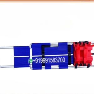 SCOOP STRETCHER TELESCOPIC BLUE WITH HEAD IMMOBILIZER