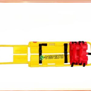 SCOOP STRETCHER TELESCOPIC YELLOW WITH HEAD IMMOBILIZER