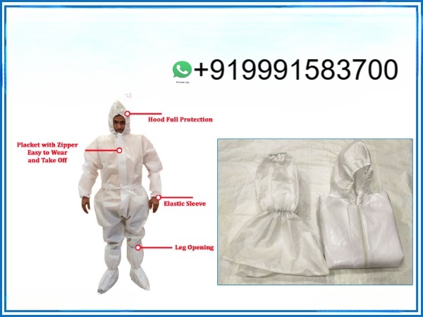 COVERALL REUSABLE LAMINATED 90 GSM SITRA APPROVED FABRIC W/O TAPE