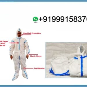 COVERALL REUSABLE NON LAMINATED 90 GSM DRDO APPROVED FABRIC WITH TAPE