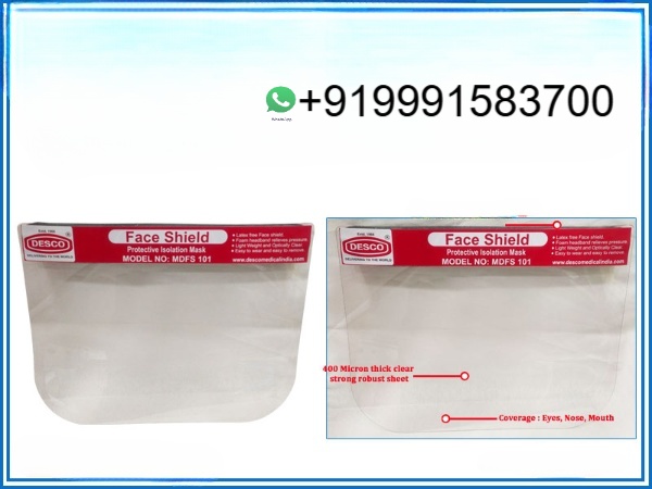 FACE SHIELD DISPOSABLE 400 MICRON