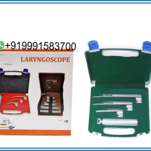 LARYNGOSCOPE SET MILLER STAINLESS STEEL 3 BLADES PLASTIC BOX