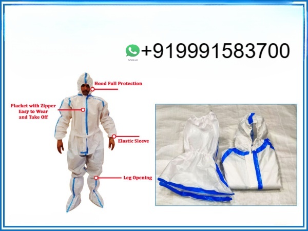 COVERALL REUSABLE LAMINATED 90 GSM SITRA APPROVED FABRIC WITH TAPE