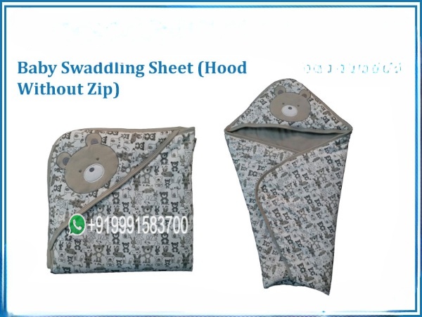 BABY SWADDLING SHEET (HOOD WITHOUT ZIP)
