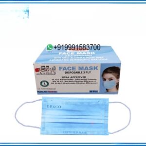 FACE MASK DISPOSABLE 3 PLY WITH MELT BLOWN PACK OF 50